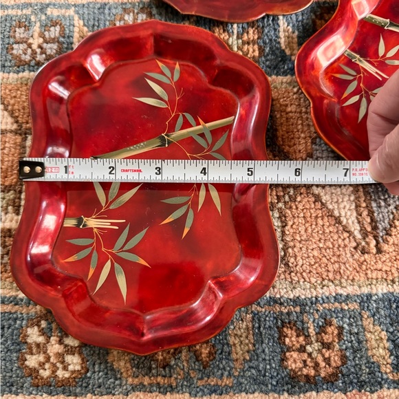 Set of 5 vintage laquerware/enamelware Maruni Japan - Picture 2 of 6